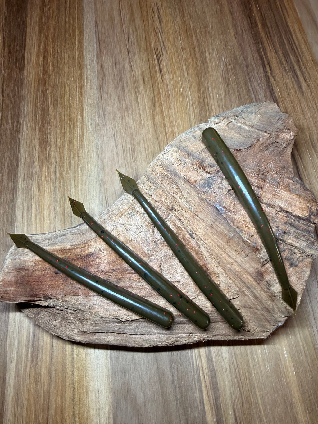 Green Pumpkin red/black flake